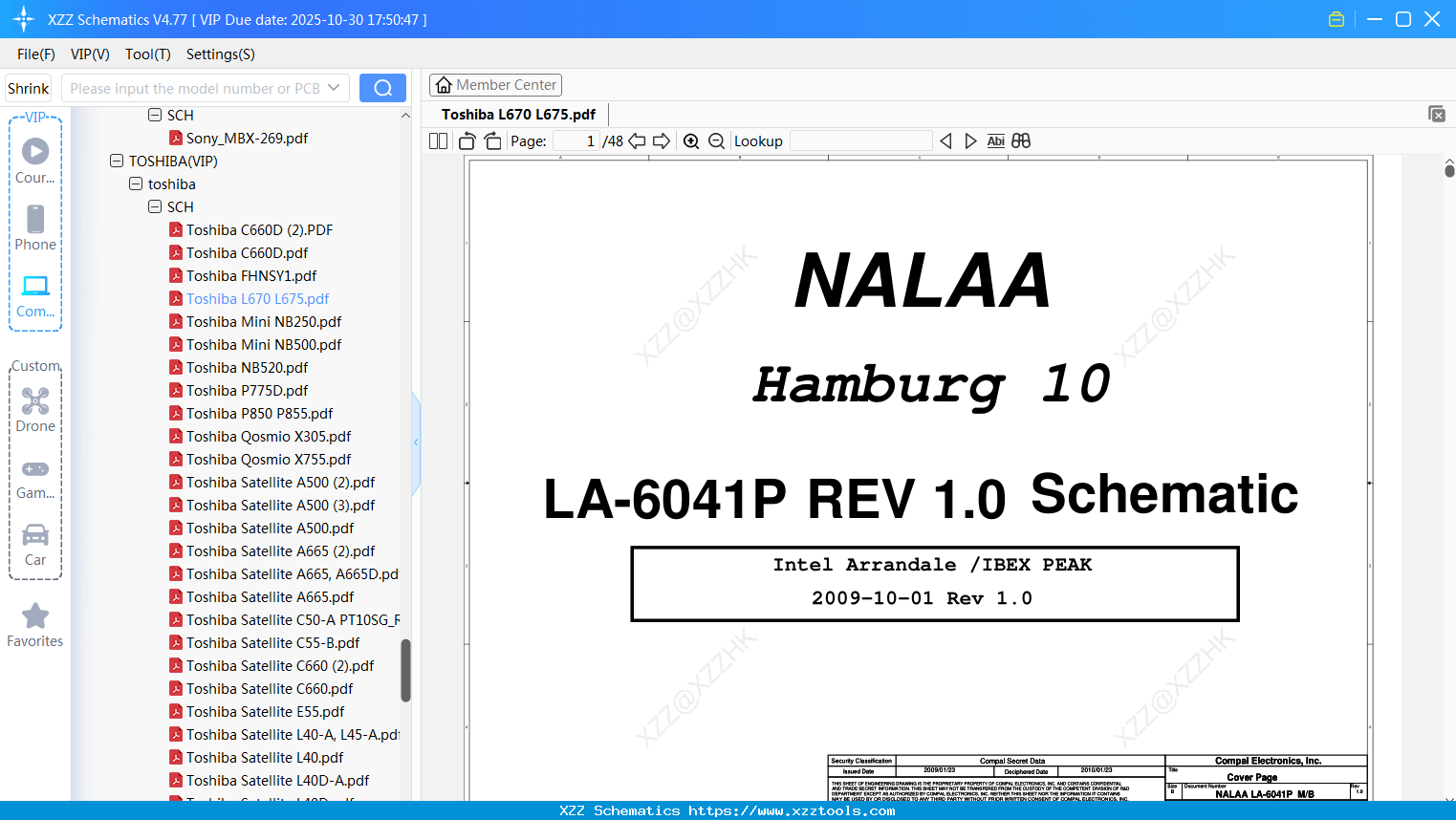Laptop Toshiba L670 L675